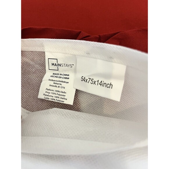 Mainstays full Sz NEW Bag Soft Brushed Microfiber Bedskirt/pillow cases Maroon - Picture 5 of 5